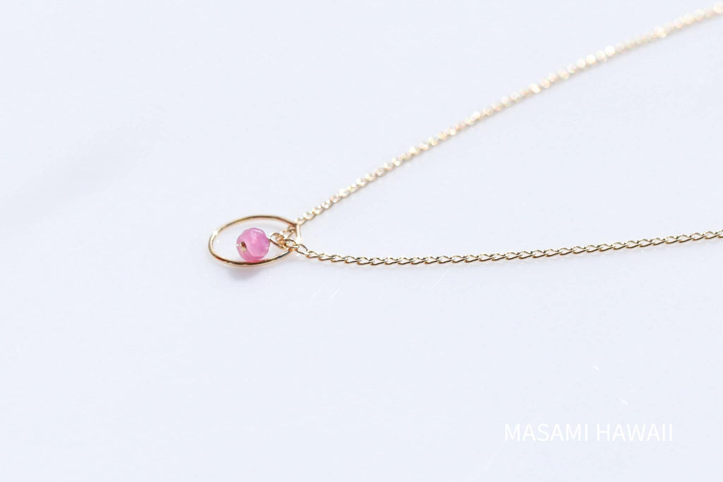 Pink sapphire necklace ☆ピンクサファイアネックレス