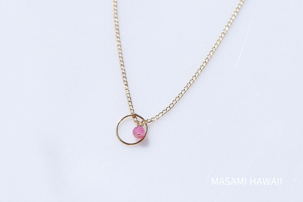 Pink sapphire necklace ☆ピンクサファイアネックレス