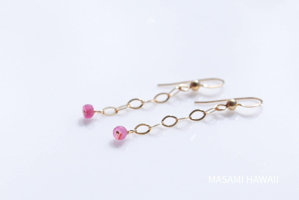 Pink sapphire earrings ☆ピンクサファイアピアス